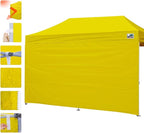 Eurmax USA Instant Canopy SunWall Camping Tent Tarp Shelter 10x20 Canopy Wall Sidewall Tent, 1 Pack Sidewall Only (Yellow)