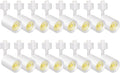 VANoopee 16-Pack 10W Dimmable LED Track Lighting Heads H Type Track Light Replacement Fixtures Bright 4000K Neutral White Ceiling Spotlight for Accent Task Art, Flicker Free CRI90+ 24° 800lm White