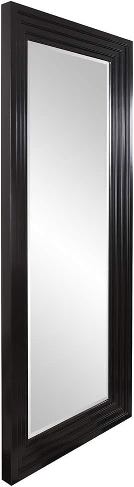 Howard Elliott Rich Espresso Tall Delano Mirror, Large Self Standing Full Length Rectangular Mirror with Stepped Levels, 34 x 82 Inch