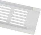 Vent Systems 19.69 x 2.36 (Outer Size) Air Supply Ventilation Grille - White Aluminum Rectangle Intake/Exhaust Door Vent Cover/Deflector - HVAC for Home Improvement Floor, Wall Duct Cover