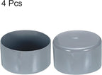uxcell 4pcs Rubber End Caps 75mm ID Vinyl Round Tube Bolt Cap Cover Screw Thread Protectors Grey, 50mm Height