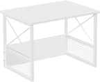Printer Stand for Desk, Desktop Printer Stand Shelf Organzier for Home Office, for Above and Under Desk, Fax Machine Copier Scanner, White