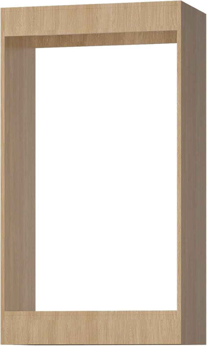 Double Hanging Closet Unit, Modular Closet System, Wood Closet System Organizer with Storage for Walk in Closets, Clothing Rack Wardrobe Closet for Hanging Clothes, Bedroom, Wood, 25.5" W