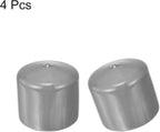 uxcell 4pcs Rubber End Caps 48mm ID Vinyl Round End Cap Cover Screw Thread Protectors Light Gray, 40mm Height