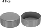 uxcell 4pcs Rubber End Caps 130mm ID Vinyl Round End Cap Cover Screw Thread Protectors Light Gray, 50mm Height