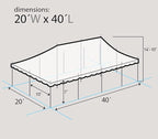 TentandTable 20' x 40' Premium Canopy Tent, Blue/White, Outdoor Pole Tent, 80-160 Person Capacity for Parties, Weddings, Events, Commercial and Residential Use, Large Heavy Duty Vinyl Canopy Tents