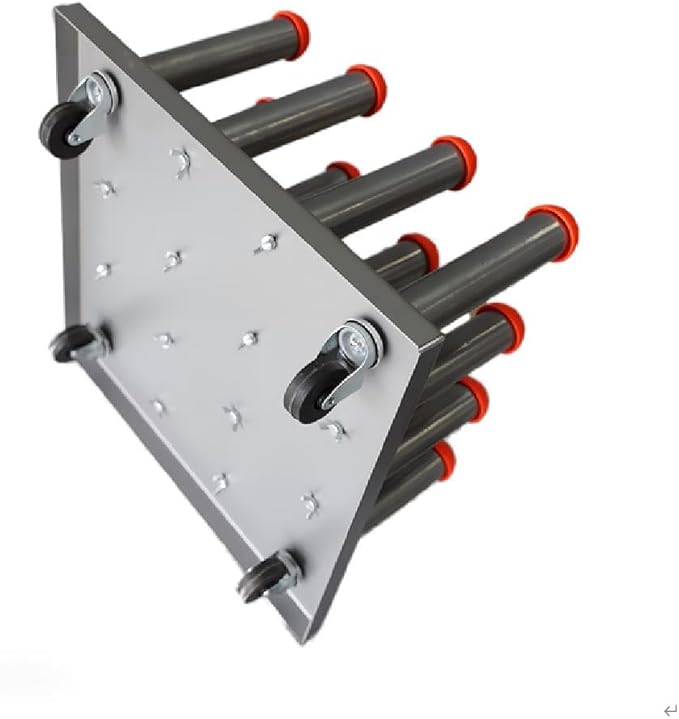 Heavy Duty Vinyl Storage Cart - 16 Roll Capacity, Mobile Media Roll Stand for 2" Round Core Vinyl Records