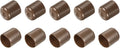 uxcell 10pcs Rubber End Caps 19mm(3/4") ID Vinyl Round End Cap Cover Screw Thread Protectors Brown