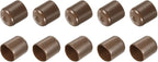 uxcell 10pcs Rubber End Caps 19mm(3/4") ID Vinyl Round End Cap Cover Screw Thread Protectors Brown