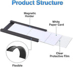 LLPT Magnetic Label Holder 4" x 1.2" 26 Packs C Channel 300g White Paper Cards Protective Film Strong Removable for Shelf White Board Toolbox Metal Wall Cabinet Drawer(MH41226)