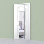 ANYHI Large Full Length Mirror, 65"x13.8" Door Mirror Full Length, 2 Hooks, Over The Door or Wall Monuted, Aluminum Frame, for Bedroom Bathroom Checkroom, Black