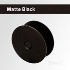 Door Hole Cover Plate Black, 2-5/8" Diameter Solid Steel, Hole Filler Plate - 1 Pack