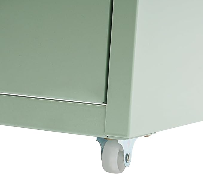 Vertical File Cabinet with 6 Drawer, Metal File Cabinet with Lock Filing Storage with Mobile Casters for A4 Legal/Letter Size Narrow