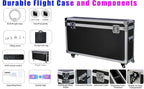 Portable Photo Booth for iPad 10.2in 10.9in 11in 12.9in,Metal Shell Selfie Station photobooth Machine,RGB Ring Light,Free Custom Logo,Remote Control,Flight Case,for Parties,Wedding,Halloween