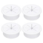 uxcell 4 Pcs Desk Grommet, 2.09 inch 53mm Desk Cable Hole Cover Wire Hole Insert for Home Office Table Cabinet Cord Organizer, White