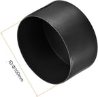 uxcell 5pcs Rubber End Caps 3 15/16"(100mm) ID Vinyl PVC Round Tube Bolt Cap Cover Screw Thread Protectors Black