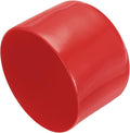 uxcell 4pcs Rubber End Caps 56mm ID Vinyl Round End Cap Cover Screw Thread Protectors Red, 40mm Height