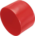 uxcell 4pcs Rubber End Caps 56mm ID Vinyl Round End Cap Cover Screw Thread Protectors Red, 40mm Height