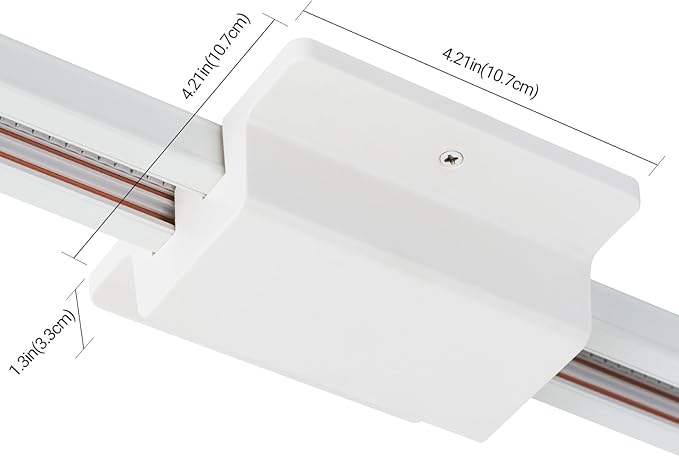 VANoopee 26FT H Track Lighting Rails White, H Type Track Lighting Kit with Floating Canopy Connector, End Caps, Live End Feeds, I T & L Connectors, Compatible with Single Circuit H Style Track System