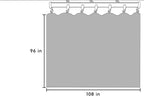 Room Divider Blackout Curtains Flexible Sliding Tracks Sets Ceiling Mounted Rod Window Curtain Privacy Separation for Bedroom Living Rooms,1 Panel Khaki Drape and Black Track Set-W108xH96 in