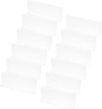 PATIKIL 12 Pack Shelf Dividers for Closet Organization, 11x1.57x3.9 Acrylic Closets Separator Kitchen Cabinet Shelves Under Bed Blocker for Bedroom Kitchen Office, Clear