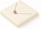 Oirlv Microfiber Jewelry Pendant Display Tray Jewelry Necklace Organizer Display Tray(Beige)