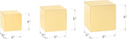 Red Co. Set of 3 Glossy Gold Acrylic Cube Display Nesting Riser Stands with Hollow Bottoms