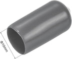 uxcell 20pcs Rubber End Caps 10mm(3/8") ID Vinyl PVC Round Tube Bolt Cap Cover Screw Thread Protectors Dark Grey
