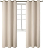 BGment Blackout Curtains - Grommet Thermal Insulated Room Darkening Bedroom and Living Room Curtains, Set of 2 Panels (38 x 84 Inch, Champagne)