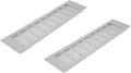 Vent Systems 15.75 x 3.94 (Outer Size) Air Supply Ventilation Grille - Pack of 2 - Silver Aluminum Rectangle Intake/Exhaust Door Vent Deflector - HVAC for Home Improvement Floor, Wall Duct Cover