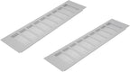 Vent Systems 15.75 x 3.94 (Outer Size) Air Supply Ventilation Grille - Pack of 2 - Silver Aluminum Rectangle Intake/Exhaust Door Vent Deflector - HVAC for Home Improvement Floor, Wall Duct Cover