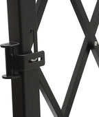 Single Folding Security Gate 4.27'H x5.91'W Iron Accordion Security Gate Flexible Expanding Security Gate 180° Rolling Barricade Scissor Door with Padlock for Entry Security, Garage, Warehouse