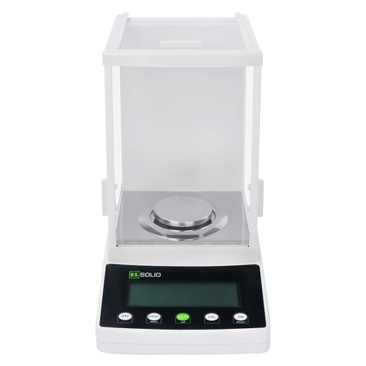 U.S. Solid 1mg Precision Balance, 1000g x 0.001g Analytical Lab Scale with RS232 Interface, Parts Counting, Percentage Weighing, Precise Measurement, g/mg/ct/oz for Scientific Use, Jewelry
