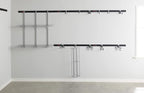 Rubbermaid FastTrack Garage Storage Bike Storage Kit, 3 Piece, All in One Rail Hook Kit Organizer, Heavy Duty Organization for Home/Garage/Wall/Shed