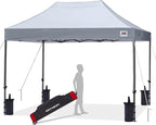 ABCCANOPY Patio Pop Up Canopy Tent 10x15 Commercial-Series (Gray)
