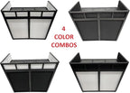 Cedarslink BEAST-8 Large 46" Wide DJ Event Facade White/Black Scrim Booth+ UPPER/LOWER COLOR MIXING INCLUDED! All Aluminum Build only 22 LB