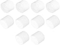 uxcell 10pcs Rubber End Caps 35mm(1.4") ID Vinyl Round End Cap Cover Screw Thread Protectors Clear