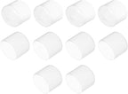 uxcell 10pcs Rubber End Caps 35mm(1.4") ID Vinyl Round End Cap Cover Screw Thread Protectors Clear