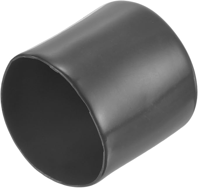 uxcell 4pcs Rubber End Caps 45mm(1 3/4") ID Vinyl Round End Cap Cover Screw Thread Protectors Dark Grey, 40mm Height