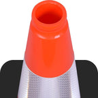 6 Pack 18" Inch Orange PVC Traffic Cones with Heavy-Duty Base, High-Visibility All-Weather Safety Cones for Road Construction, Parking Lot, and Garage Use (6, Orange, 18" Medium)