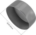 uxcell 4pcs Rubber End Caps 130mm ID Vinyl Round End Cap Cover Screw Thread Protectors Light Gray, 50mm Height