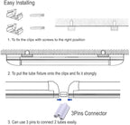 LED Shop Light,8FT 120W 12000LM 6500K,T8 Led Tube Daylight White,No dimmable,V Shape,Linkable,High Output,Clear Cover,8 Foot led Lights Fixture,Garaga Lighting with Plug (10 Pack)