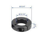 (4-Pack) Shaft Collar 15/16" Bore, 1045 Steel Double Split Clamp-On Shaft Collars Style, 1-3/4" OD, 1/2" Thickness, with M4 Set Screws