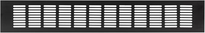 Vent Systems 19.69 x 3.15 Inch (Outer Size) Air Supply Ventilation Grille - Brown Aluminum Rectangle Intake/Exhaust Door Vent Deflector - HVAC for Home Improvement Floor, Wall Duct Cover
