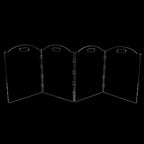 Clear Acrylic Freestanding Dog Gates for The House – Folding 4-Panel Pet Gates for Doorways, Stairs, and Rooms, Transparent Indoor Barrier for Dogs, Puppies, and Cats
