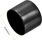 uxcell 5pcs Rubber End Caps 2 3/16"(55mm) ID Vinyl PVC Round Tube Bolt Cap Cover Screw Thread Protectors Black