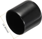 uxcell 5pcs Rubber End Caps 31mm ID Vinyl Round Tube Bolt Cap Cover Screw Thread Protectors Black