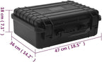 PP Portable Flight Case, Lockable Tool Box for Transportation Travelling, Protective Equipment Case, 18.5"x14.2"x7.1", -283