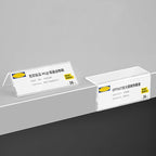 Self Adhesive Label Holder Acrylic Price Tag Displays Sign Holder L-Shape Table Top Sign Stand 10 Pack (100*100mm/3.94*3.94inches)