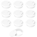 2" Spring Desk Grommet, JTemgle Plastic Cable Hole Cover Computer Table Cord Wire Organizer Caps Desktop Cord Management for Home Office TV Stands Tabletops - White, 10 Pcs